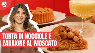 Torta di nocciole con zabaione al moscato  CHEF in CAMICIA [upl. by Sissie]