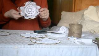 How to Make Doily Wall Hanging Decor [upl. by Sedicla]