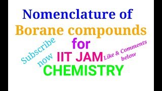 Nomenclature of borane compounds [upl. by Annhej]