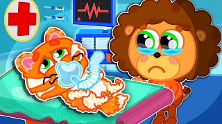 LionET  Pet Got Sick Tiny Cat Dont Leave Me  How to Take Care of Your Pet  Cartoon for Kids [upl. by Akimet]