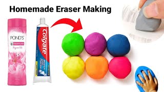 How to make Kneaded Eraser at homeDIY Eraser homemade Kneaded Eraser Moldable Eraser [upl. by Eilyk]