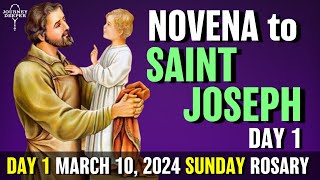 Novena to St Joseph Day 1 🤎 SUNDAY ROSARY March 10 2024 GLORIOUS Mysteries of the Rosary 🤎 [upl. by Enillebyam]