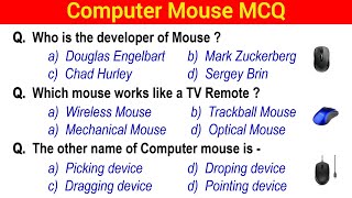 Computer Mouse MCQ Questions and Answers  computer mouse multiple choice questions [upl. by Tihom]