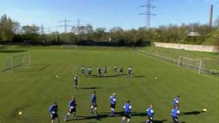 Fussball Training Koordinationstraining beim FC Schalke 04  Der Reißverschluss [upl. by Nylaj]