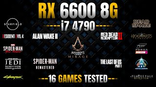 RX 6600  i7 4790  16 Games Tested  RX 6600 PCIe 3 Gaming [upl. by Anole]