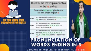 Pronunciation of words ending in s  3 sounds of the plural quotsquot in english s z or iz [upl. by Silevi]