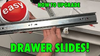 How to Upgrade Roller Drawer Slides Quick and Easy  SoftClose Upgrade [upl. by Clarisse]