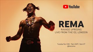 Ravage Uprising Rema Live from The O2 London [upl. by Ydolem300]