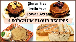 Easy Sorghum Flour Recipes  Vegan Gluten amp LectinFree Recipes  Sorghum JOWAR ATTA Pancake Bread [upl. by Nywled]