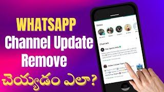 How to remove whatsapp channel update in telugu [upl. by Enilhtak]