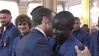 NGolo Kanté receive French Legion of Honour in Élysée Palace [upl. by Charmine]