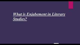 What is Enjambment How to use Enjambment Poetic Device in Literature Definition with Examples [upl. by Einhpets]