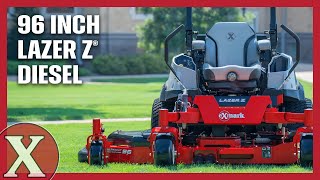 See Exmarks 96 inch Lazer Z Diesel Wide Area Mower [upl. by Fishback374]