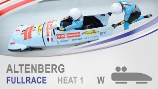 Altenberg  Womens Bobsleigh Heat 1 World Cup Tour 20142015  FIBT Official [upl. by Salta]