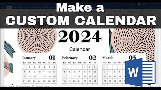 How to Make a CUSTOM CALENDAR in Word Free Templates or Manually [upl. by Possing]