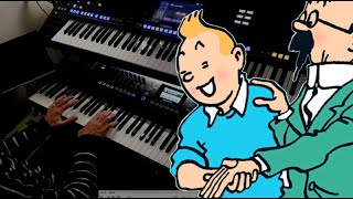 Les Aventures de Tintin générique  Kurzweil K2700 piano  instrumental cover [upl. by Ettigirb]