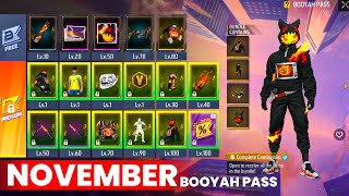 November Booyah Pass 2024  Next Booyah Pass Free Fire  November month Booyah Pass Free Fire [upl. by Eerrehs]