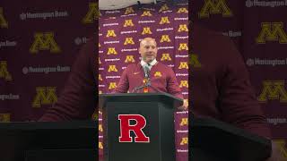 Minnesota Football Postgame Press Conference at Rutgers 2024 [upl. by Thurman836]