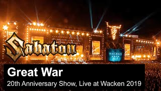 SABATON  Great War Live from the 20th Anniversary Show at Wacken 2019 [upl. by Roon168]