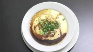 How to Cook Quick amp Easy Chinese Recipes  Garnishing the Chinese Steamed Egg Custard [upl. by Samohtnhoj]