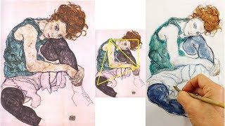 Egon SCHIELE  How to Develop Your Figure Drawing STYLE [upl. by Enoid]