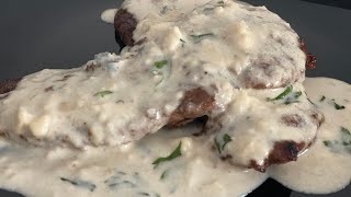 ستيك بصوص الجبنه الريكفورد  steak with roquefort cheese sauce [upl. by Atat]