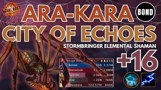 AraKara City of Echoes 16  Stormbringer Elemental Shaman  TWW 1105 Season 1 Week 8 [upl. by Noeht]