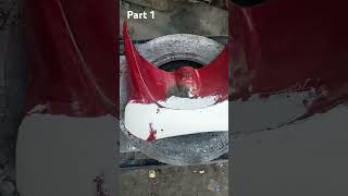 TVS Wego restore panel and full body kit red paint [upl. by Hanselka]