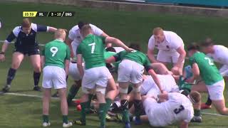 Match Highlights England v Ireland  U18 Six Nations Festival [upl. by Pudendas364]