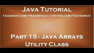 Java array utility class [upl. by Ardra]