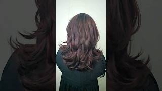 mahogany light brown french highlights ✨️ hair color balayage mahogany light brown hair color [upl. by Caryn622]