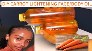 TRY THIS HOMEMADE CARROT LIGHTNING OIL face and body homemade carrot oil [upl. by Loredana101]