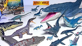 NEW Nothosaurus VS Mosasaurus amp Prehistoric Marine Reptiles Collection Jurassic World Dinosaurs [upl. by Fi]