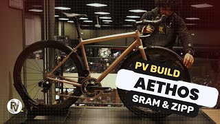 PV BUILD  AETHOS SWORKS ft SRAM amp ZIPP [upl. by Nosemaj]