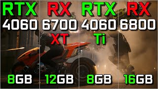 RTX 4060 vs RX 6700 XT vs RTX 4060 Ti vs RX 6800  Test in 16 Games  2024 [upl. by Yreneh392]