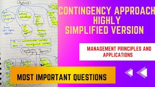 Contingency approach All concepts Difference between Contingency amp Systems Approach important [upl. by Eittam]