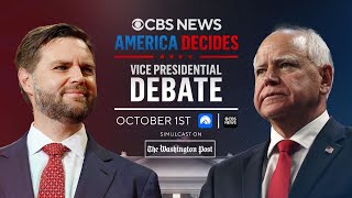 CBS News Vice Presidential Debate Simulcast [upl. by Wiedmann]