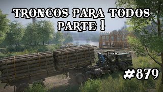 troncos para todos parte 1  SnowRunner T1 879 [upl. by Broddie]