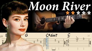 💗Moon River  Audrey Hepburn💗Breakfast at TiffanysㅣFingerstyle Guitar Tutorial for BeginnersㅣTabs [upl. by Nylyoj]