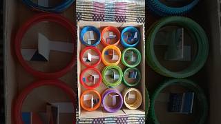 Creative bangles 🎉💥 bangle storage box bangla craft simplerecipe colors shorts [upl. by Walcoff]