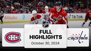 NHL Highlights  Canadiens at Capitals  October 31 2024 [upl. by Sucy]