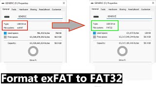 How To Format USB to FAT32  Format exFAT to FAT32 [upl. by Gaylord]