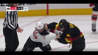 Erik Haula Drops The Gloves With Conor Garland [upl. by Aihn]