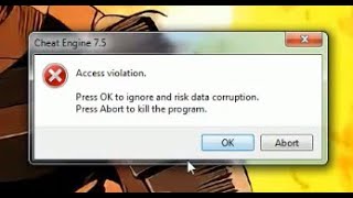 How to Fix Cheat Engine 75 error access violation [upl. by Randi262]