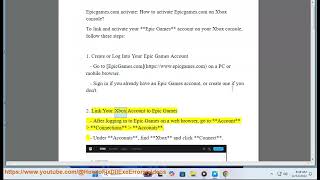 Epicgamescom activate Activate Epicgamescom on Xbox console [upl. by Leandro]