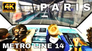 🇫🇷Paris Metro Line 14 Automatic Train Ride  Mairie de SaintOuen to Olympiades [upl. by Troc]