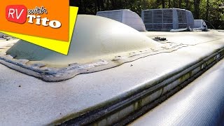 How To Tip EASY Way to Clean a Dirty RV Roof [upl. by Savannah]