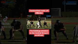 Haddonfield holds off Hillside to open the Central Group 2 playoffs football [upl. by Felita]