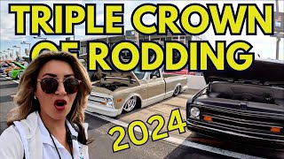 TRIPLE CROWN OF RODDING HOT ROD AND TRUCK SHOW 2024 [upl. by Ardnasela365]