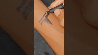 HOW TO MAKE TATTOO SIMPLE ideatattoo tattooideas art tattooartist art shorts [upl. by Joellen]